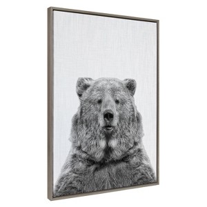 Kate & Laurel All Things Decor 31.5"x41.5" Sylvie Bear European Framed Wall Art by Simon Te of Tai Prints - 1 of 4