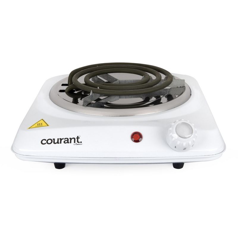 Courant 1000 Watts Electric Single Burner, White, 4 of 7