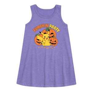- Pokémon - Pumpkin Party Graphic Sleeveless Aline Dress - 1 of 3