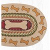 Earth Rugs Dog Bones Oval Jute Stair Tread – 20"x30" Hand-Stenciled Braided Patch, Rustic Pet-Friendly Decor - 3 of 3