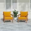 WestinTrends Avalon Outdoor Modern HDPE Patio Club Chairs with Deep Seat Cushions (Set of 2) - 2 of 4