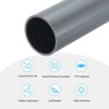 Unique Bargains Water Plumb DIY Crafts High Impact Rigid Round Pipes 8" Length ID 1.35" OD 1.5" Light Grey - 3 of 4
