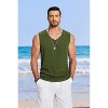 COOFANDY Men's V Neck Summer Beach Tank Top Sleeveless Casual Tank Shirts Hippie Tops - 2 of 4