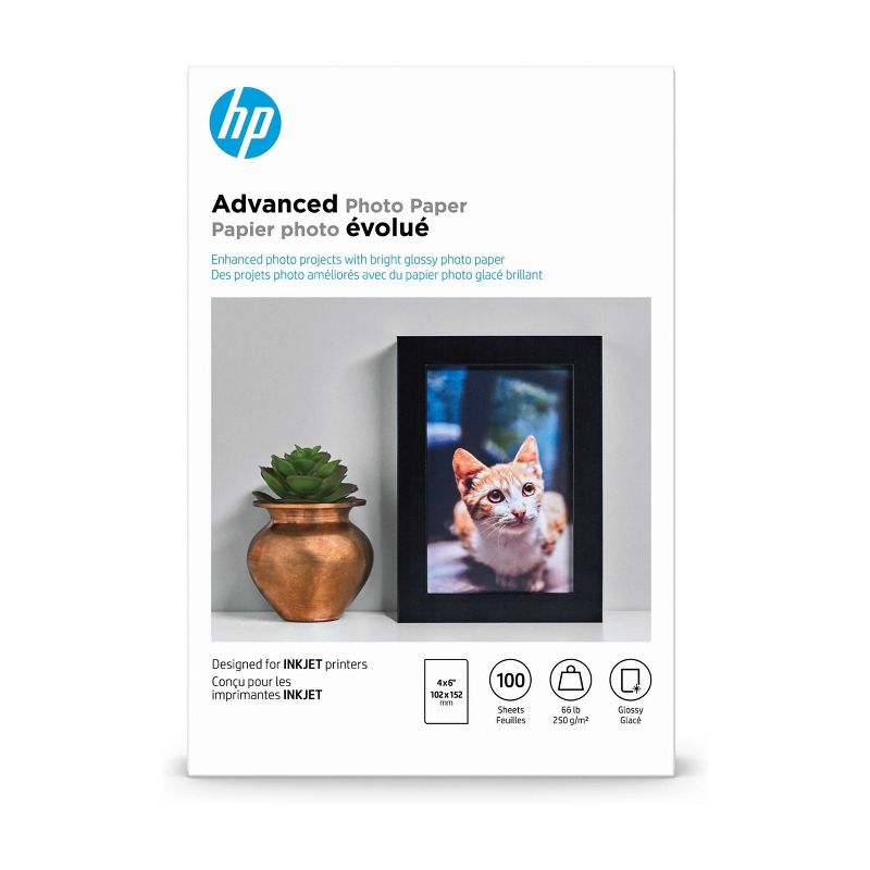 HP 4x6 100ct Advanced Glossy Photo Paper - Q6638A, 1 of 4