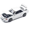 GTR R32 RHD (Right Hand Drive) Crystal White 1/64 Diecast Model Car by Pop Race - 2 of 4