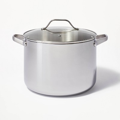 3qt Stainless Steel Sauce Pan With Lid Silver - Figmint™ : Target