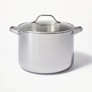 12qt Stainless Steel Stock Pot Silver - Figmint™ - 1 of 4