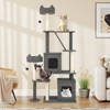 Tangkula 71" Tall Cat Tree for Indoor Cats Modern Multi-Level Cat Tower Activity Center - 3 of 4