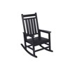 VisioGear 3 Pieces Rocking Chair Set, Outdoor Rocking Chair Set with Side Table for Backyard, Black, 35.15"*22.71"*41.25" - 2 of 4