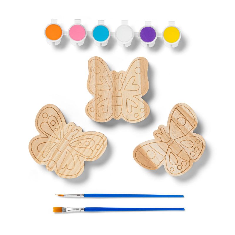 3pk Paint-Your-Own Wood Butterfly Set - Mondo Llama&#8482;, 3 of 11