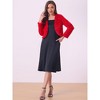 INSPIRE CHIC Women's Long Sleeve Open Front Cropped Winter Faux Fur Jacket - 4 of 4