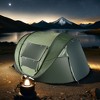 FURNIinspire Camping Tents 5-8 Person Pop Up Tent For Outdoor Hiking, Beach, Sun Shelter With Mosquito Net Windows, Green, 108.72"*81.48"*45.6" - 4 of 4
