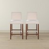 Vynxaria Beige Counter Dining Chairs - Mid-Century Modern Bar Stools Set of 2 - 4 of 4