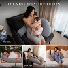 Pharmedoc Pregnancy Pillows J-shape Full Body Maternity Pillow, Grey Cooling Cover - 4 of 4