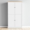 Kitchen Pantry Cabinet with 2 Drawers, Adjustable Shelves & 8 Door Racks, Freestanding Farmhouse Storage Cupboard for Kitchen Dining Room - 4 of 4