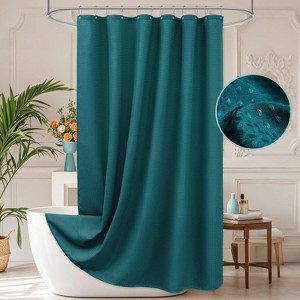 LunaLulinlk Heavy Duty Waffle Weave Fabric Shower Curtain - 1 of 4