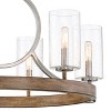 Minka Lavery Minka Country Estates 28" Nickel and Wood Finish 6-Light Chandelier - 3 of 3