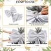 1 Set of Dyed Satin, Cotton, and Iron Wire 1pcs Christmas Tree Bow Top Decoration + 24pcs Ribbon Bow Decoration Long Decorative Set - 4 of 4