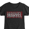 Girls' - Marvel - Logo Word Fill Fitted Short Sleeve Graphic T-Shirt - 2 of 4