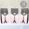 Big Dot of Happiness Paris, Ooh La La - Paris Themed Baby Shower or Birthday Gift Favor Bags - Party Goodie Boxes - Set of 12 - 2 of 4