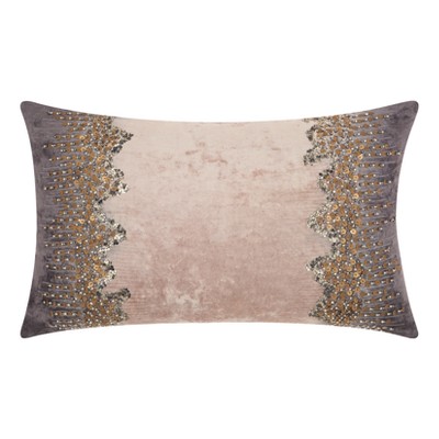  Rich Mosaic Throw Pillow Charcoal - Nourison