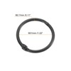 Unique Bargains Carbon Steel Loose Leaf Binder Snap Shower Curtain Rings 24 Pcs - 2 of 4