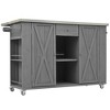 JUJABU Fir Wood Outdoor Kitchen Island with Stainless Steel Top, Ample Storage Space , Towel, Spice Racks and a Bottle Opener for Outdoor - 2 of 4