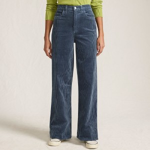 Lands' End Women's High Rise Wide Leg Corduroy Pants - 1 of 4