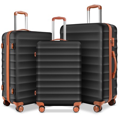 SKONYON 3-Piece Hardshell Spinner Luggage Set with TSA Lock, YKK Zippers, PC+ABS Construction and Spacious Organized Interior