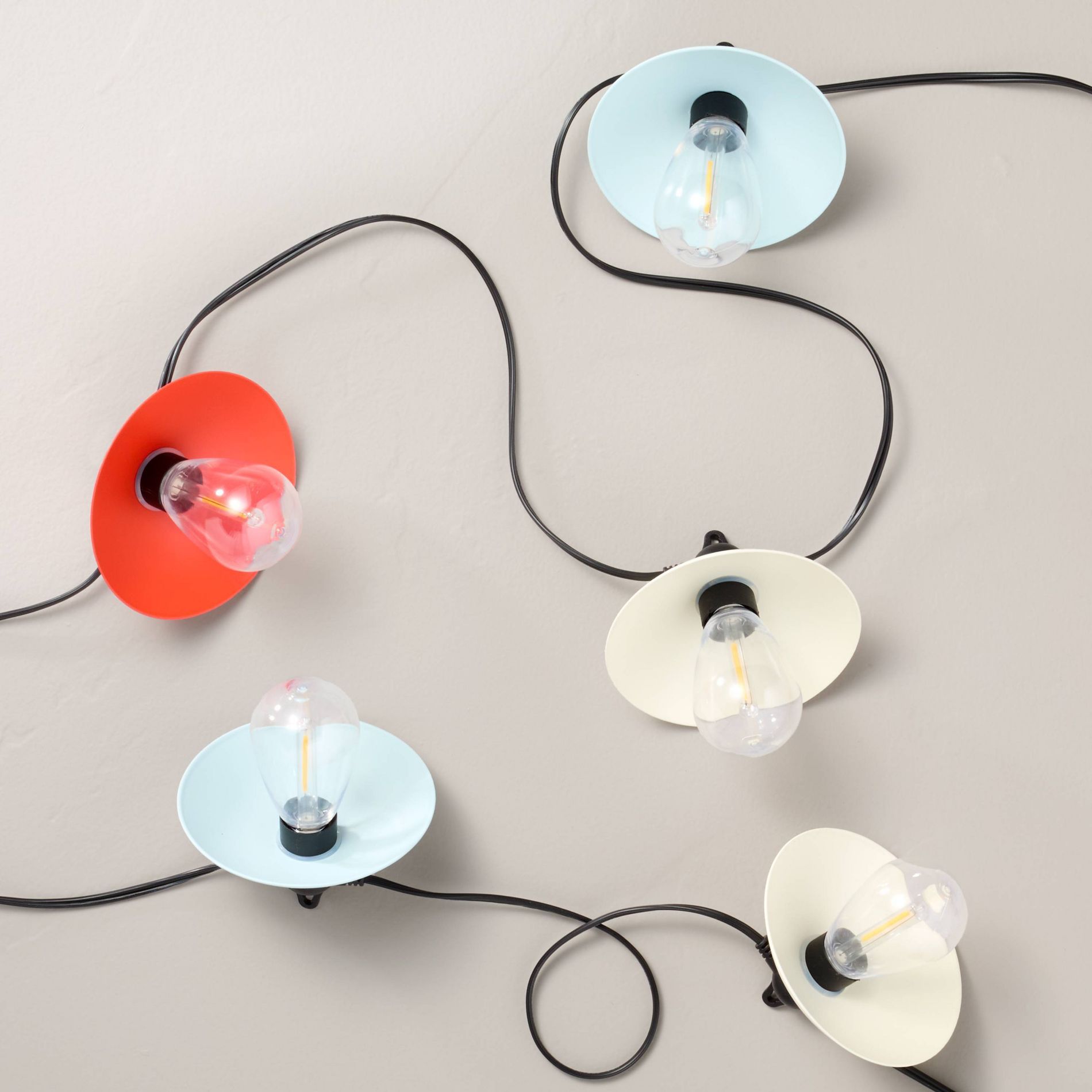 10ct LED Wired Indoor/Outdoor Metal Shade String Lights - Hearth & Hand™ with Magnolia