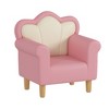 Infurnic Kids Sofas Polyurethane Petal-Shaped Kids Sofa, Charming Princess Design, Durable, Easy Assembly, Pink, 23.6"*23.2"*15.9" - 2 of 4
