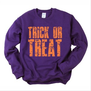 Trick or Treat Block Distressed - Women's Graphic Sweatshirt - 1 of 4