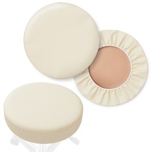 Saloniture 2-Pack Round Stool Seat Cover, Waterproof Slipcover for Swivel Chair or Barstool - 1 of 4