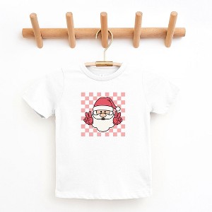 The Juniper Shop Checkered Santa Toddler Short Sleeve Tee - 1 of 3