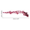Unique Bargains Knots Shape Dog Chew Rope Rose Red White 1 Pc - 2 of 4