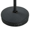 vidaXL Patio Table Black 23.8 inches x41.7 inches  Poly Rattan - 3 of 4