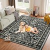 Washable Floral Area Rug, Ultra Soft Non Slip Low Pile Carpet for Living Room Bedroom Dining Room Home Decor - 4 of 4