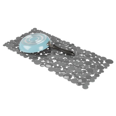 Mdesign Adjustable Plastic Kitchen Sink Protector Mat, Large : Target