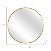 HomeRoots 31" Gold Metal Round Framed Accent Mirror - 3 of 4