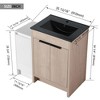 SEVOBAL Bathroom Vanities 36 Inch Freestanding Vanity with Black Ceramic Sink Soft Close Door for Bathroom, Beige, 35.8"*18.31"*34.25" - 3 of 4
