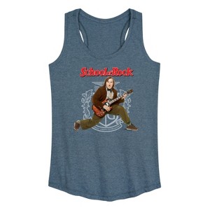 Women's - School of Rock - Dewey Finn Playing the Guitar Graphic Racerback Tank - 1 of 4
