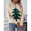 KOJOOIN Women's Ugly Christmas Sweater Funny Cute Christmas Tree Knitted Pullover Jumper Tops - 3 of 4