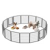 Bencmate Pet Crates and Houses 16 Panel Heavy Duty Metal Playpen with Door for Outdoor Yard Lawn Garden, Black, 108.27"*108.27"*31.7" - 2 of 4