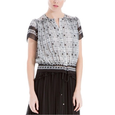 Max Studio London Womens Printed Knit Blouse