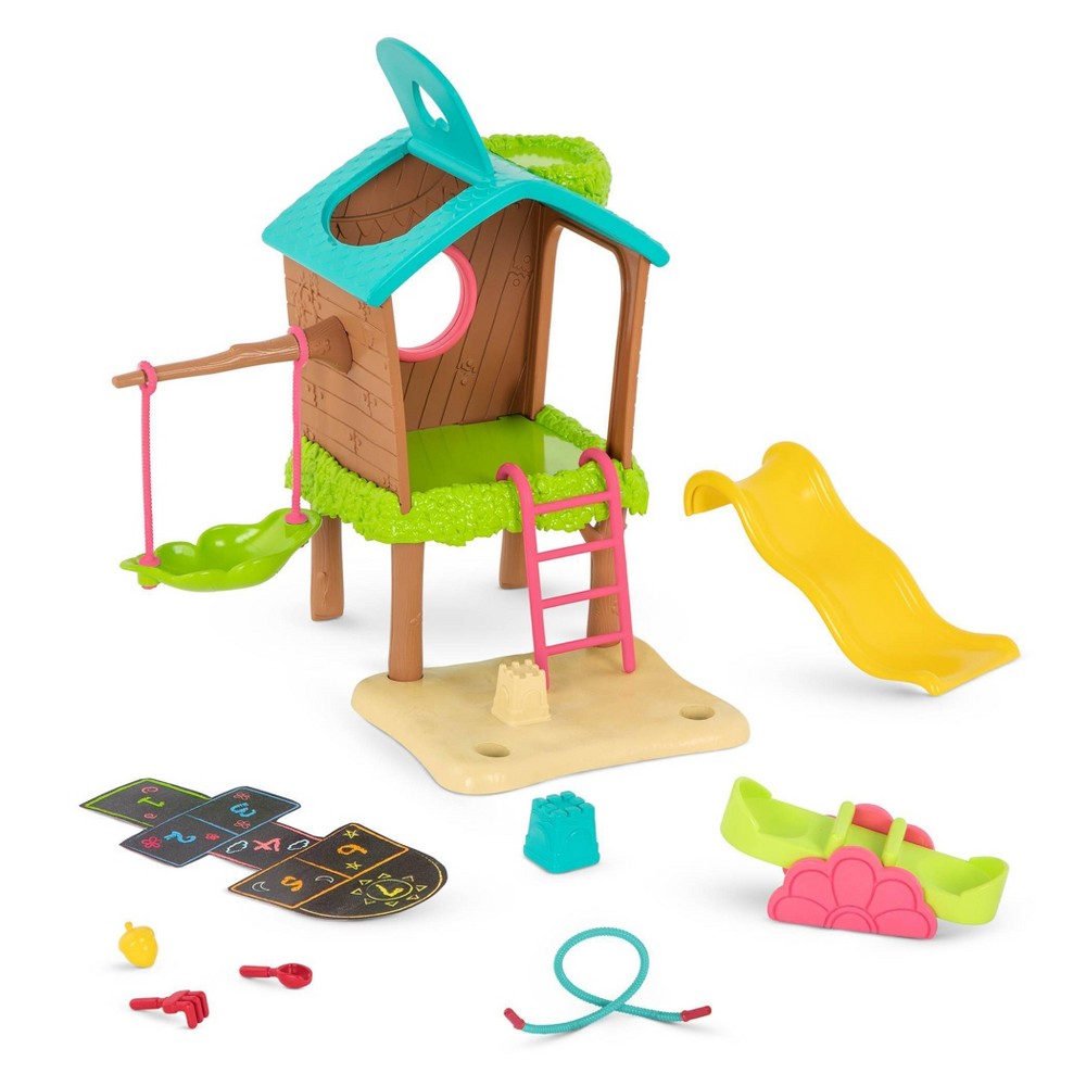 Photos - Doll Li'l Woodzeez Play Park Furniture Playset:  Playsets with 11 Pieces, Metal & Plastic Materials 