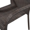 vidaXL Stackable Patio Chairs 2 pcs Poly Rattan Brown - 4 of 4