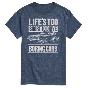 Men's - Instant Message - Lifes Too Short Boring Cars Short Sleeve Graphic T-Shirt - 1 of 4