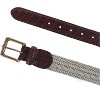 CTM Men's Big & Tall Waxed Braided Belt with Croc Print Ends - 4 of 4