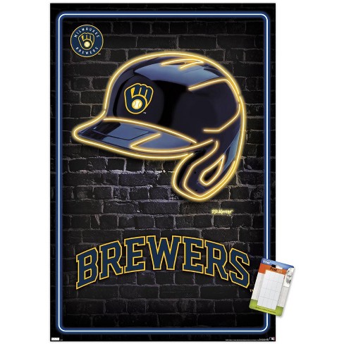 Trends International Mlb Milwaukee Brewers - Neon Helmet 23