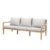 Moda Furnishings Acacia Wood Patio Outdoor Threeseat Sofa With Cushions - 4 of 4